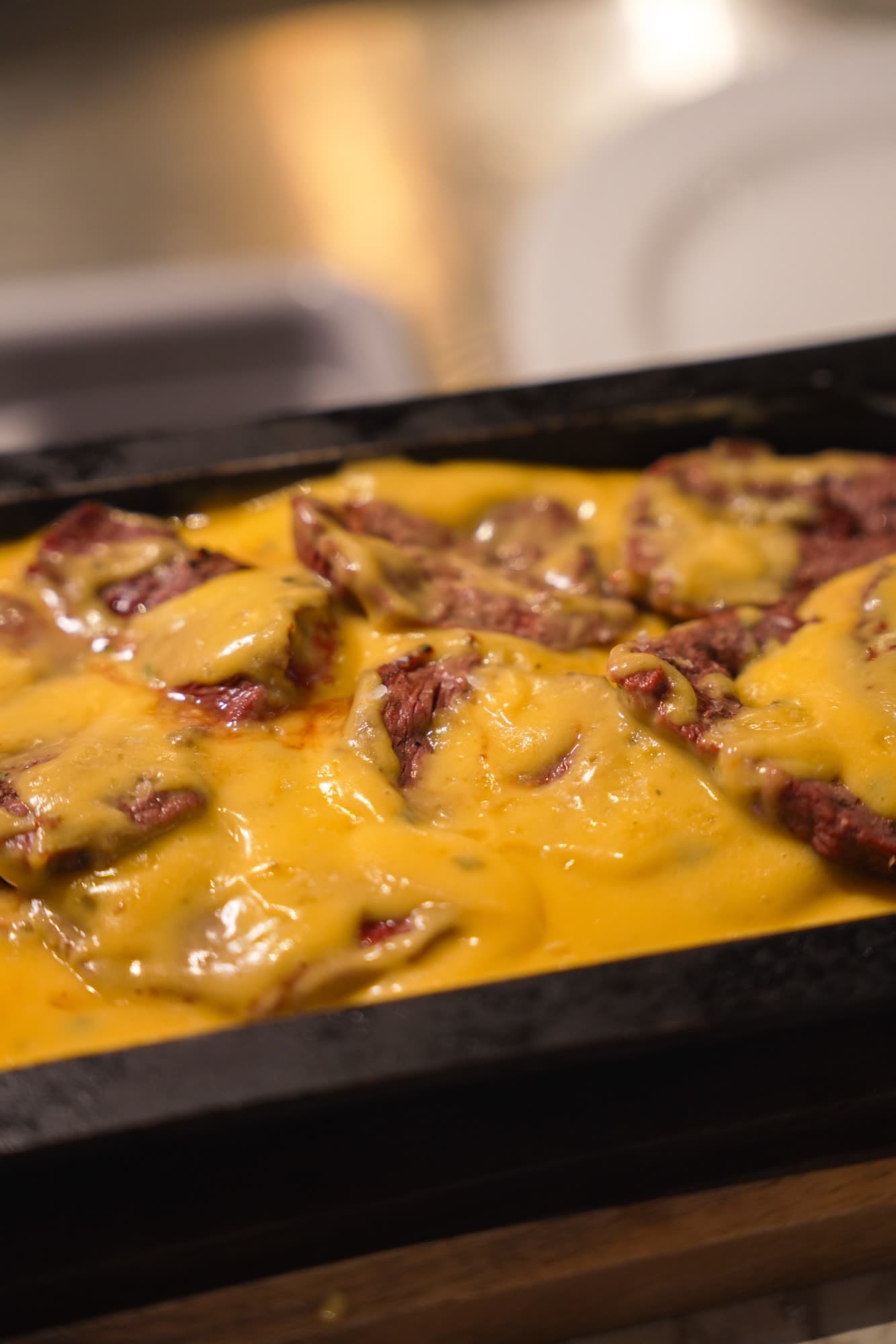 Café de Paris butter sauce preparation close-up