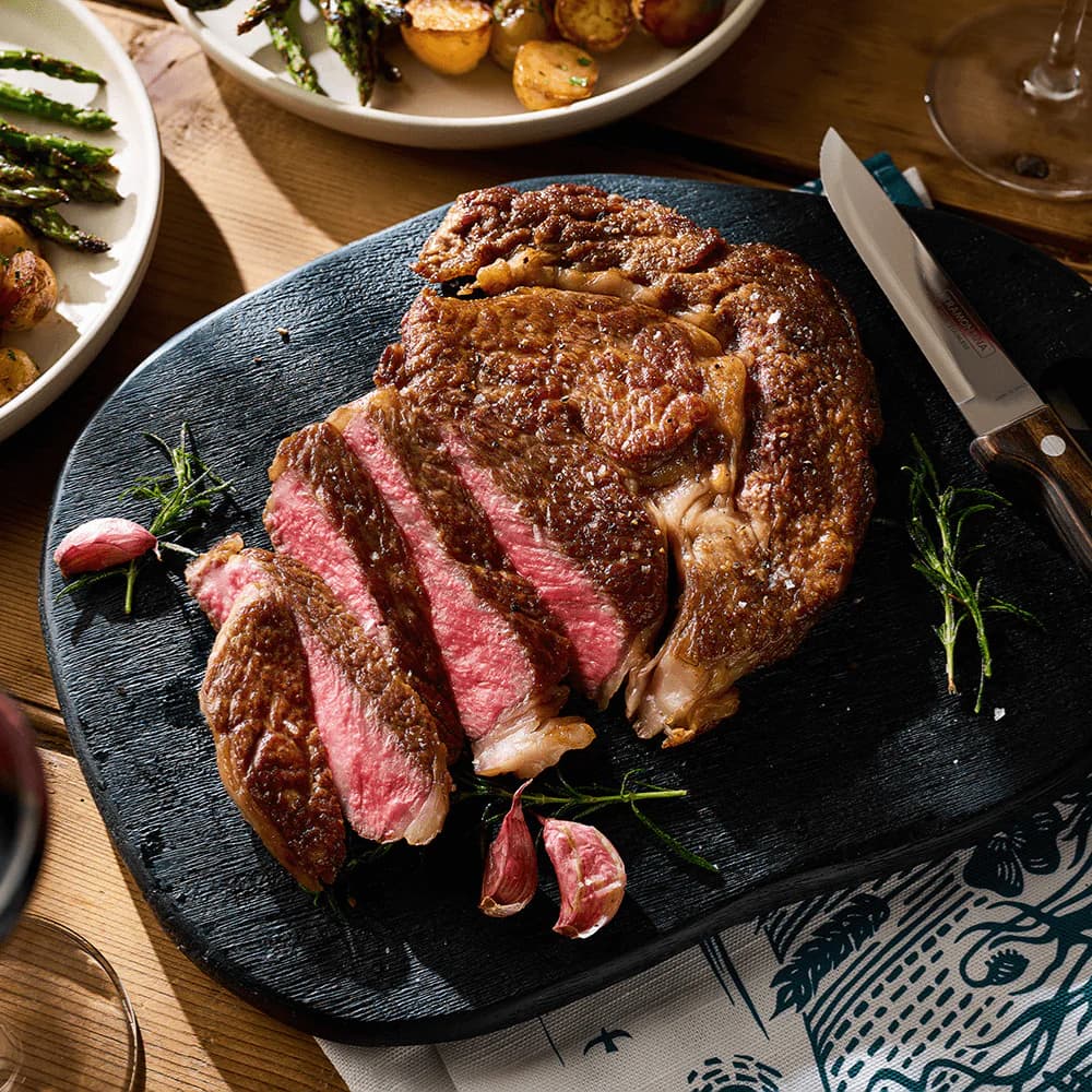 Japanese A5 Wagyu ribeye steak with intense marbling