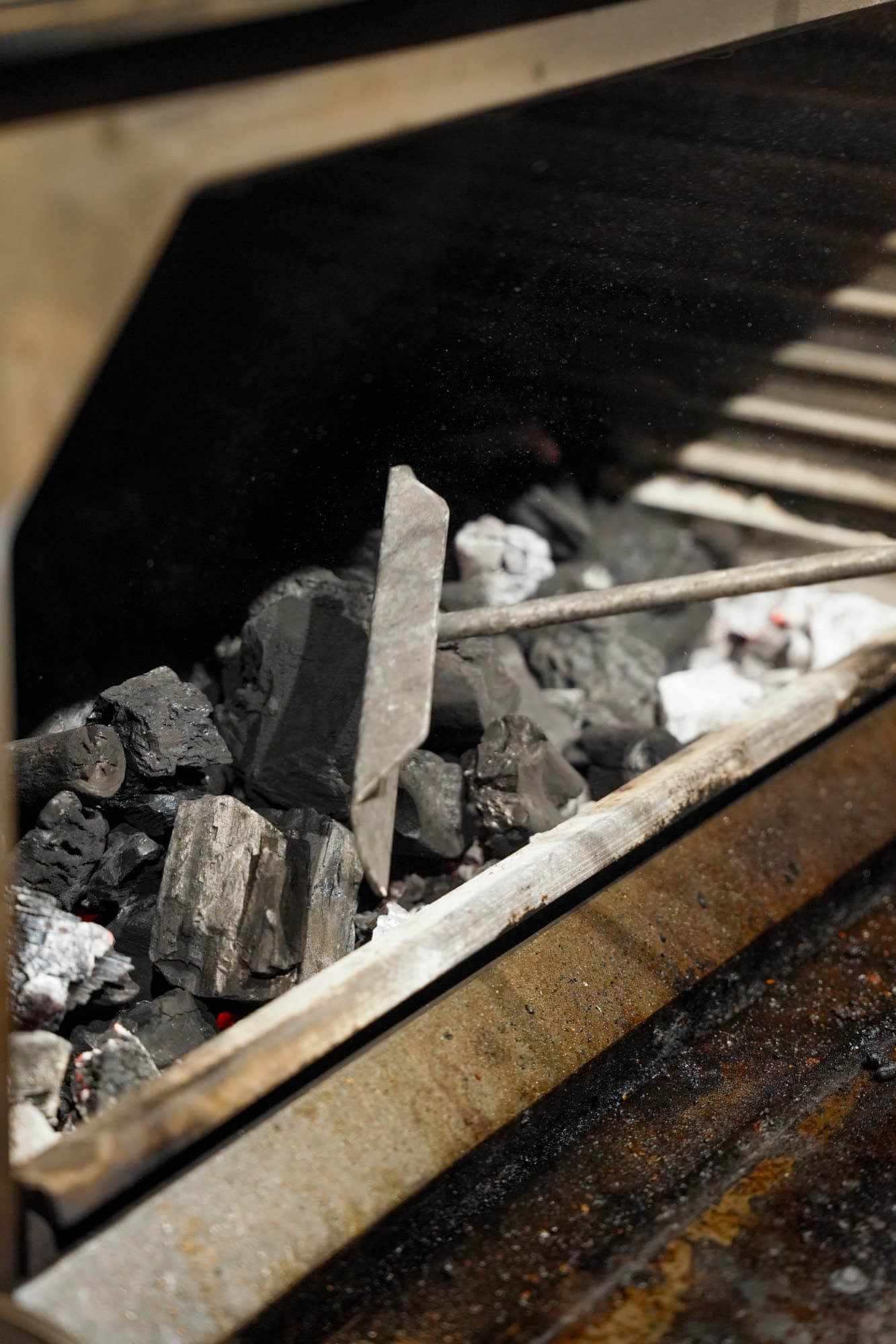 Inside Josper with charcoal and grates