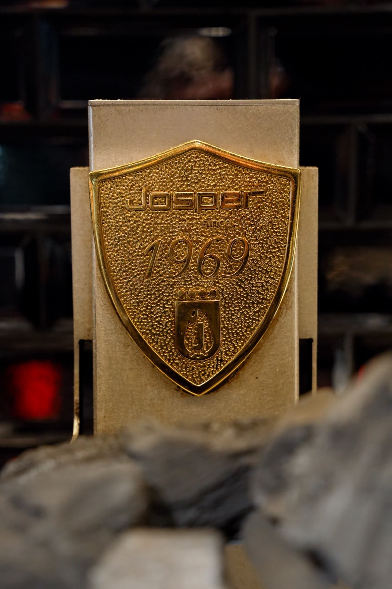 Josper 1969 golden heritage badge on the charcoal grill